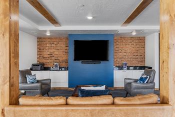 Clubhouse living area with tv